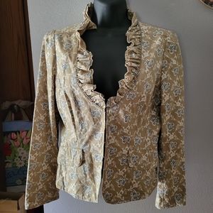 Banana republic paisley frilly jacket